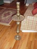 Brass floor standing candlestick