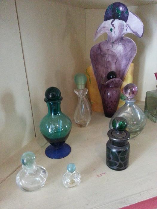 Beautiful vintage perfume bottles
