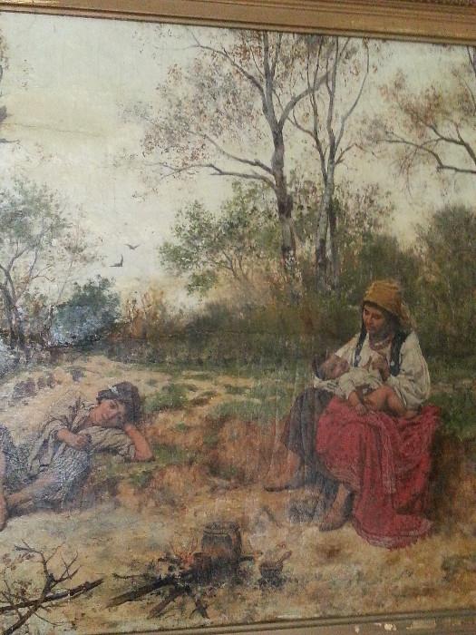 Rare Franciszek Streitt (1839-1890 Poland) framed painting