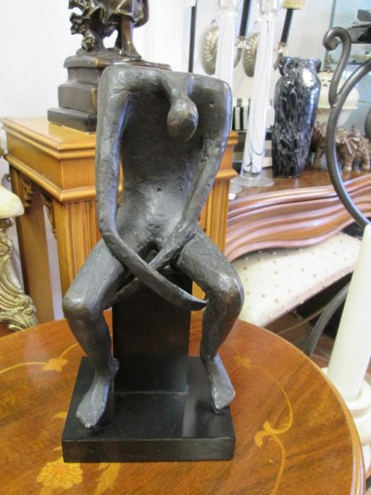 one of many bronze sculptures