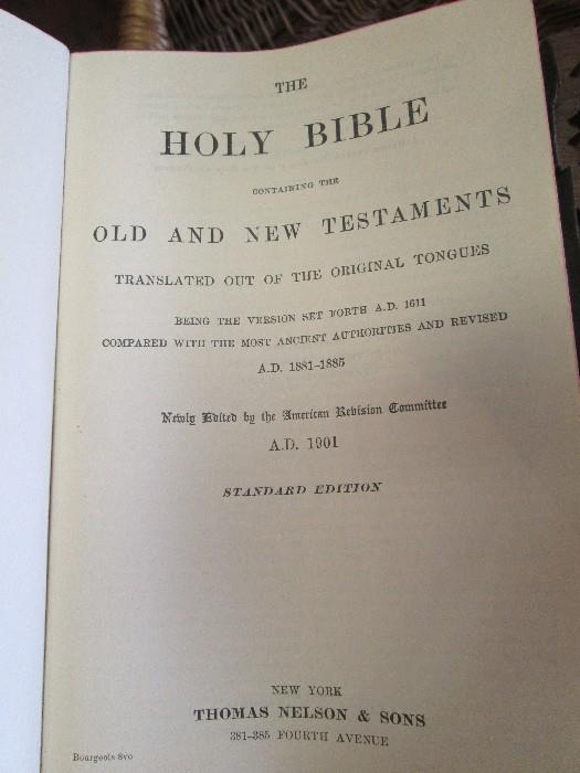 1901 Thomas Nelson Bible