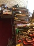 Tools, Pipe Wrenches, Saws, Clippers, Clamps, Painting Supplies, Etc.