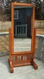 C/1910 Cheval mirror, Arts and Crafts style 