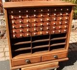 C/1900 Hardware Store cabinet w/54 small and 2 large drawers