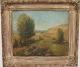 C/1930's Oil on board, landscape painting signed Tunis Ponsen, (b. Wageningen, Holland, 1891–d. Chicago, 1968) "The Dunes near Muskegon", original frame, signed lower right, 20x24" h. 