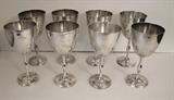 8-C/1930's Sterling Wine goblets signed L. Maciel