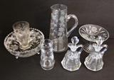 Various Cut & Etched Crystal Items