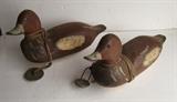 30s Detroit River pr of Hand Carved Wooden Decoys