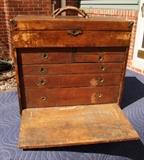 1910 Hand Made Machinist Chest as-found