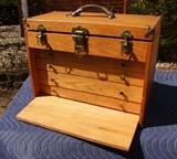 1970s Oak Machinist Tool Box 