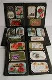 3 1910 era Postcard Albums 75% full