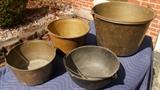 Brass and Iron Antique Pails & Pans