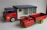 40s Wyandotte Dump Truck and 60s Pepsi-Cola Delivery Truck