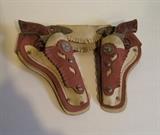 50s Cap Pistol Set with Original Leather Holsters