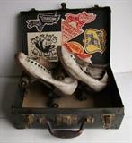 30s Ladies Roller Skates with Orig Travel Case