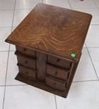 1910 Oak 6 Drawer Sewing Cabinet