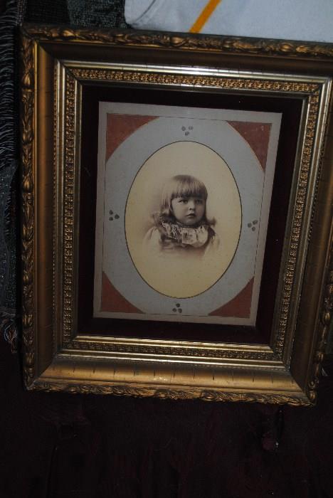 Great framed antique portrait
