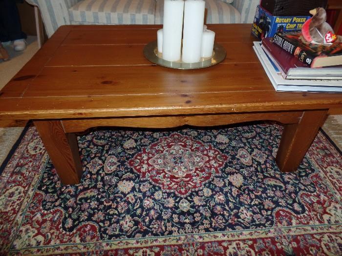 oak coffee table-solid wood