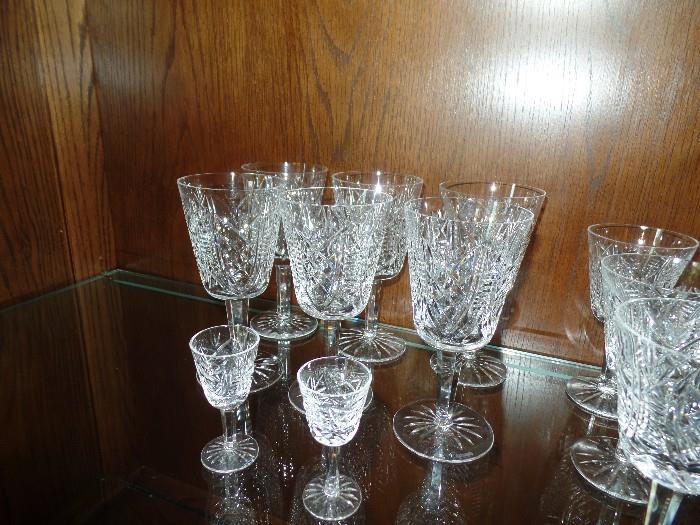 6 Waterford glasses / 2 small Waterford glasses