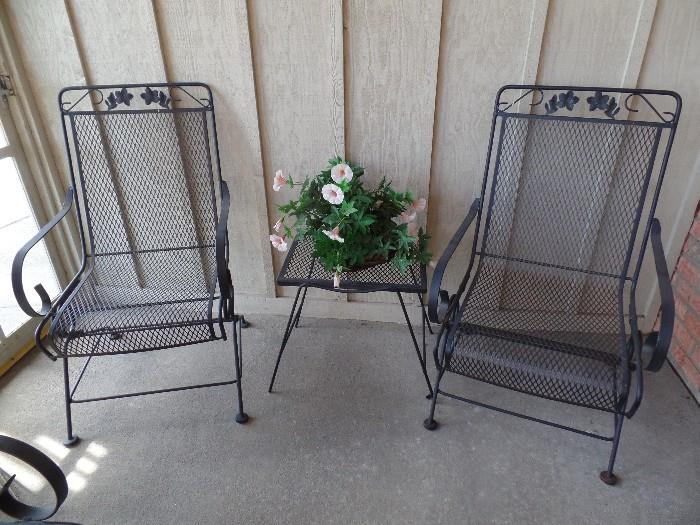 Matching wrought iron chairs