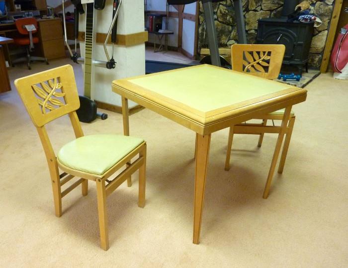 Retro Folding Table and 2 Chairs--Stakmore