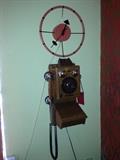 Great clock and old...old phone