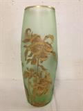 Mt. Joy Gilt Art Glass Vase, Signed