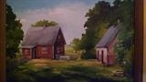 **LARGE** OIL PAINTING..BARN SCENE