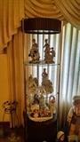 MID-CENTURY CHROME / WOOD/ GLASS ETAGERE...VERY MODERN !!