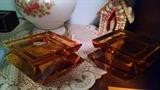 ****AMBER COLORED**** TRINKET / JEWELRY BOXES...VERY BEAUTIFUL!!!