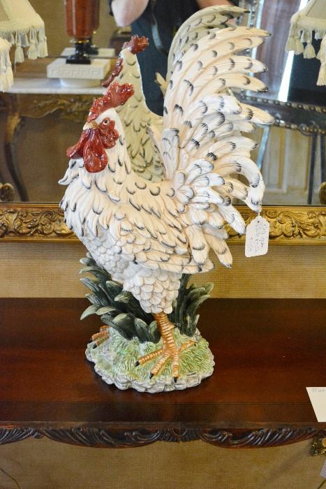HUGE French Country porcelain rooster