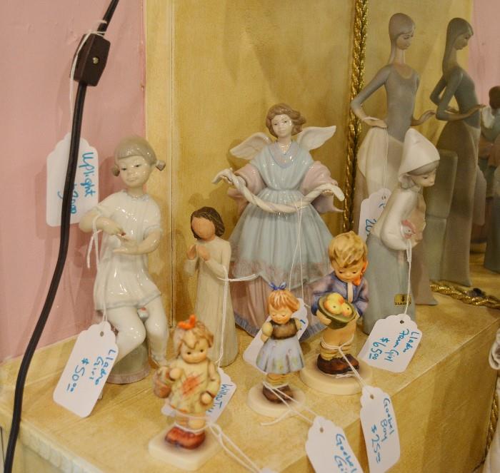 collection of Goebel / Hummels, Lladro, Willow Tree figurines