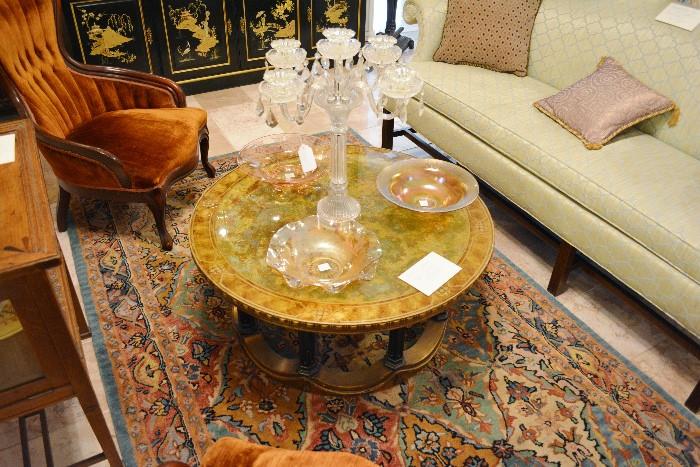 fine and rare eglomise coffee table