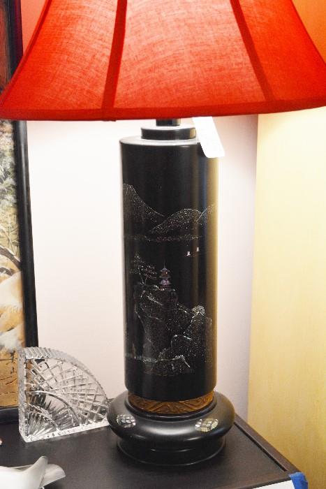 unique lacquered lamp