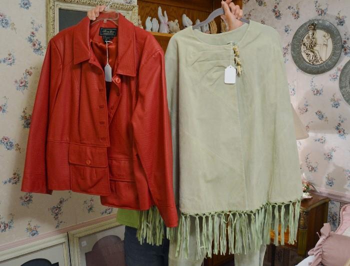 Designer Suede Pants and Fringed Poncho