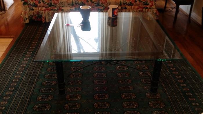 Glass top table