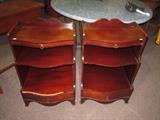 MAHOGANY BEDSIDE TABLES