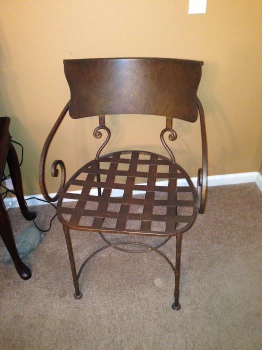 Set of two iron chairs