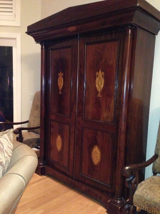 Antique Inlaid Armoire