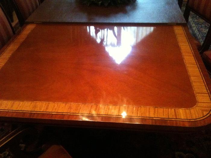 Beautiful Inlaid Wood Dining Room Set