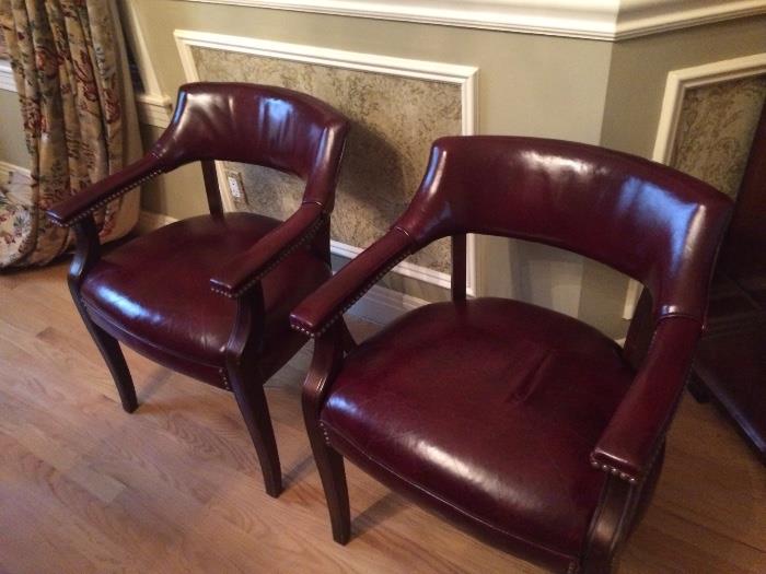 Pair of Leather Arm Chairs