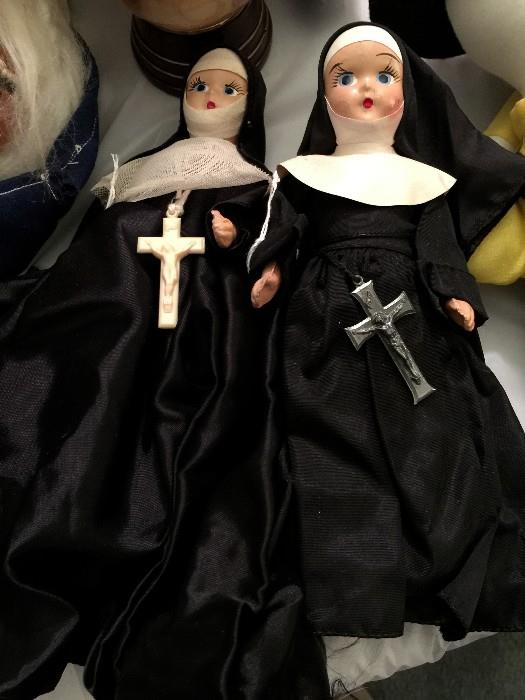 Great Antique Nun Dolls.