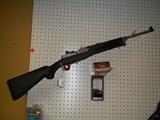 UNBEATABLE PACKAGE DEAL! THIS WEEK ONLY! ONE ONE LEFT! BRAND NEW RUGER MINI-14 RANCHER ALL WEATHER .223 CAL WITH TWO 5RND MAGS AND A 100RND BOX OF AMMO-----AUCTION STARTING BID $761.00