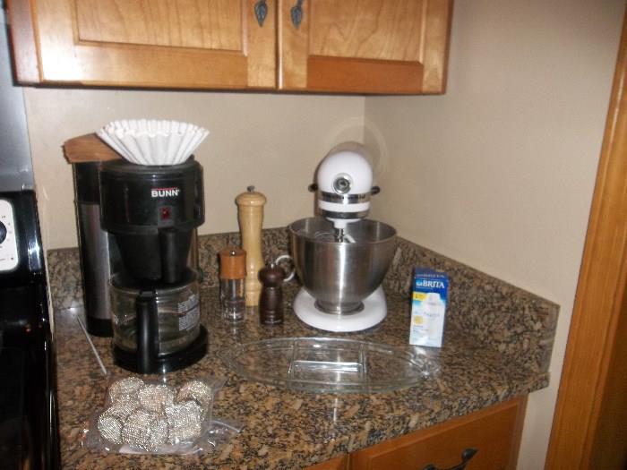 Kitchen aid and Bunn coffee pot