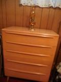Heywood Wakefield chest, bed, and chair