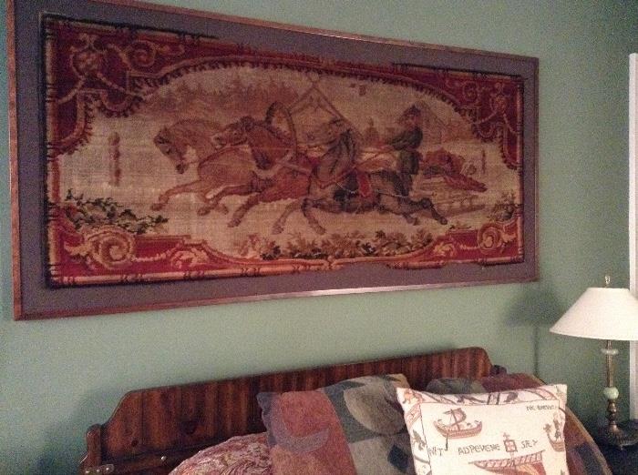 Large 6' by 3' framed tapestry