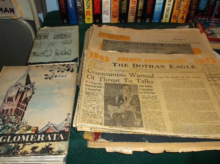 1948 Auburn yearbook and 1953 Dothan Eagle