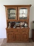 Oak display case, china hutch