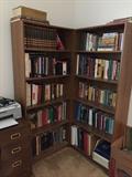 books, office supplies, bookcases