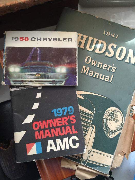 Vintage AMC, Chrysler, Hudson paperwork